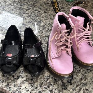 Dr. Martens Pink and Black Kids Boots